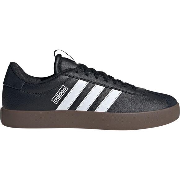 Adidas Mens VL Court 3 Sneaker Black White Gum Size 10 Skateboard Shoe New - Picture 2 of 6